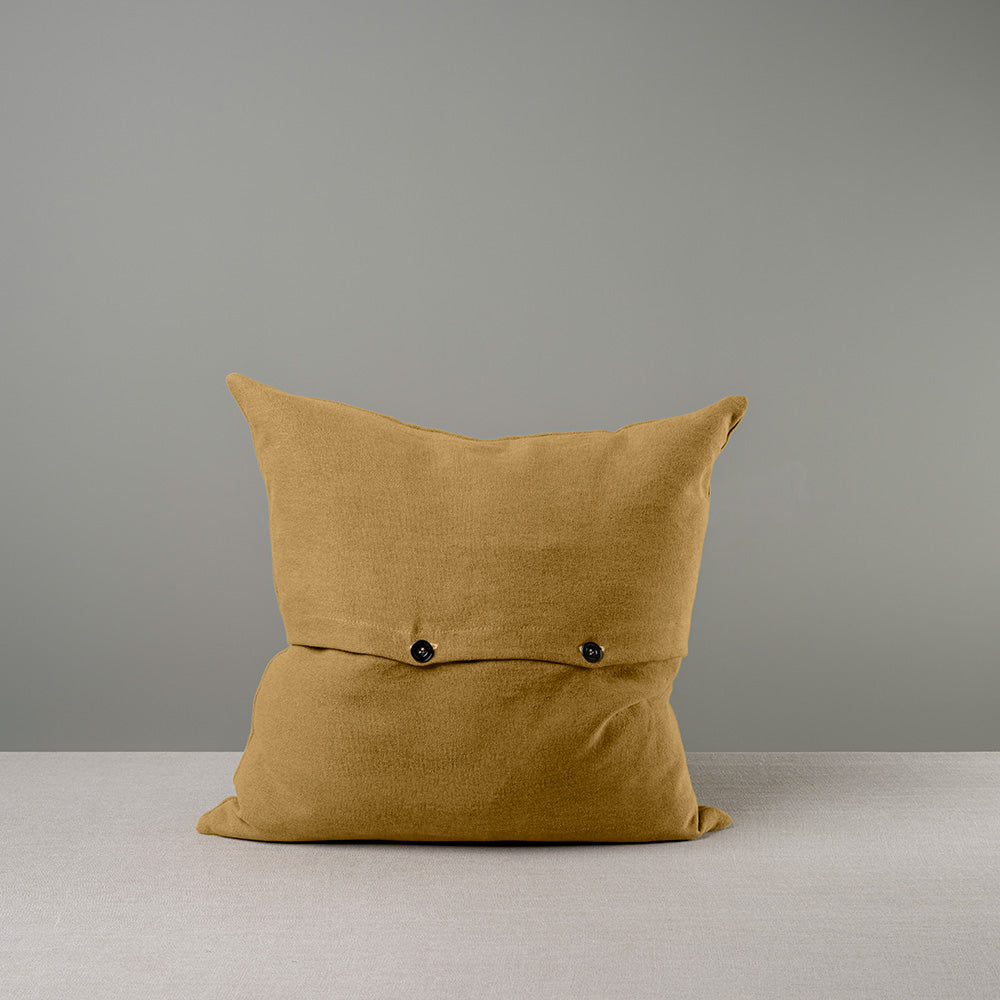 Square Kip Cushion in Laidback Linen, Ochre Yellow - By NiX
