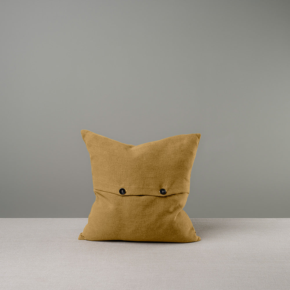 Square Kip Cushion in Laidback Linen, Ochre Yellow - By NiX