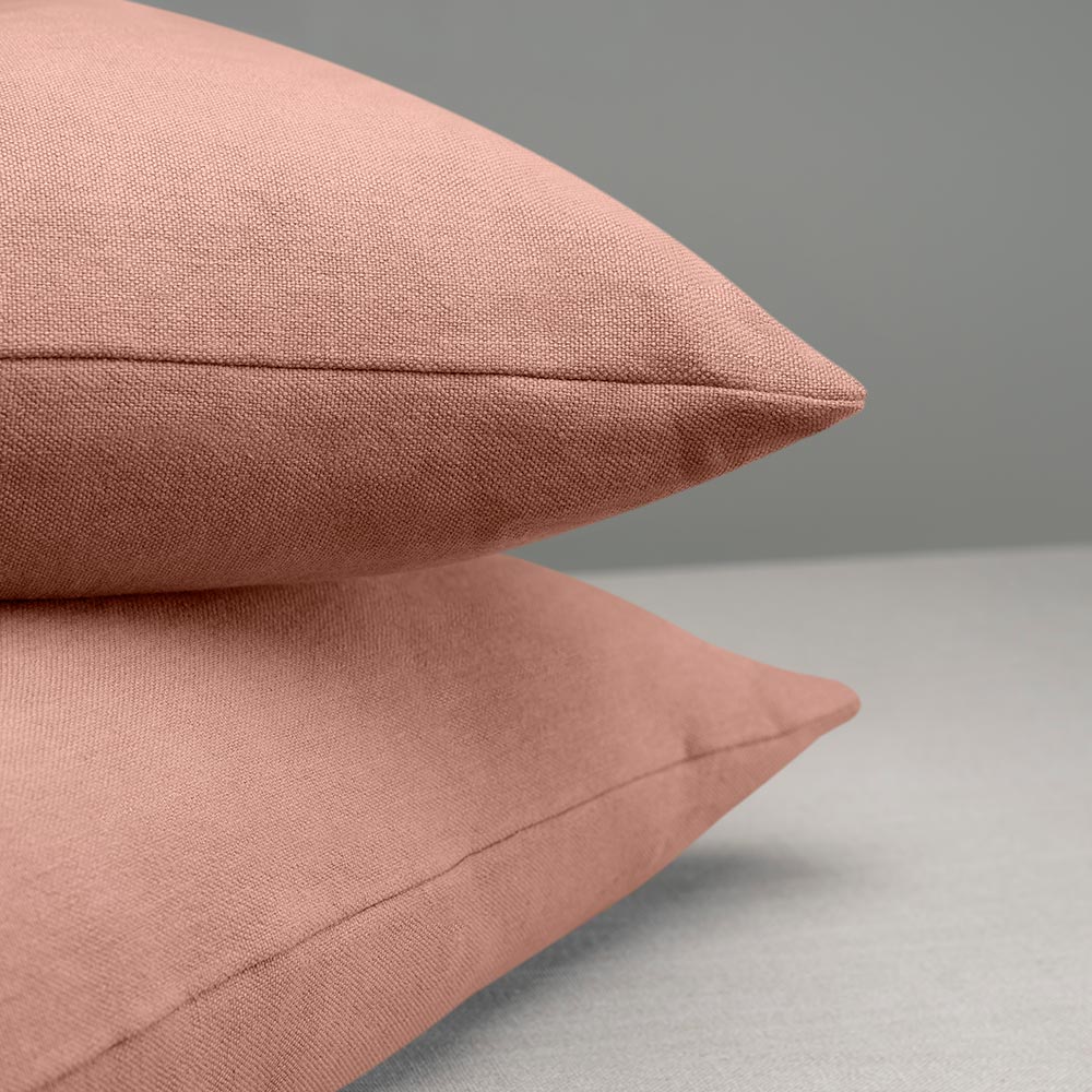 Square Kip Cushion in Laidback Linen, Roseberry