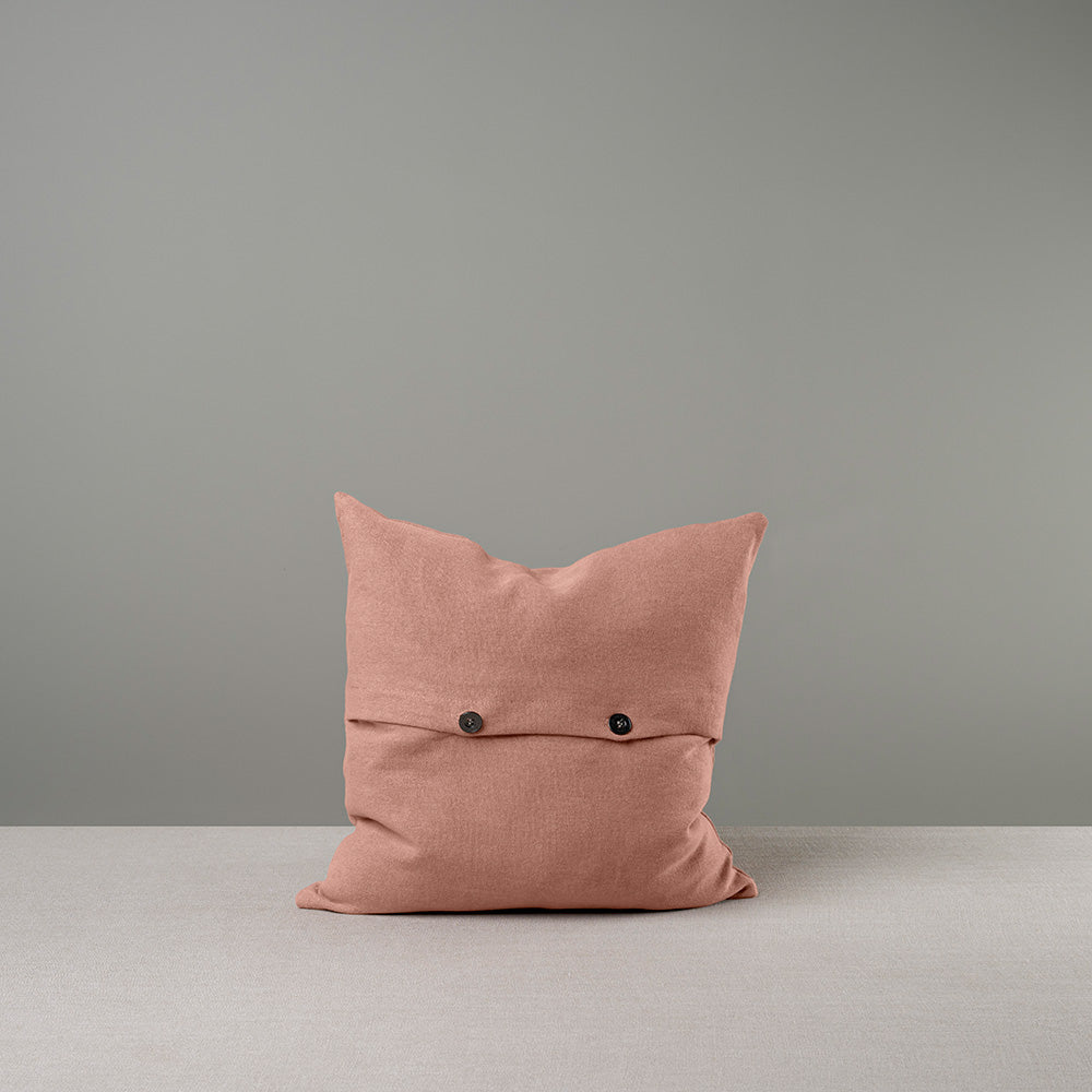 Back Side of Medium Size Square Cushion in Roseberry Color, With 2 Buttons - NiX Studio