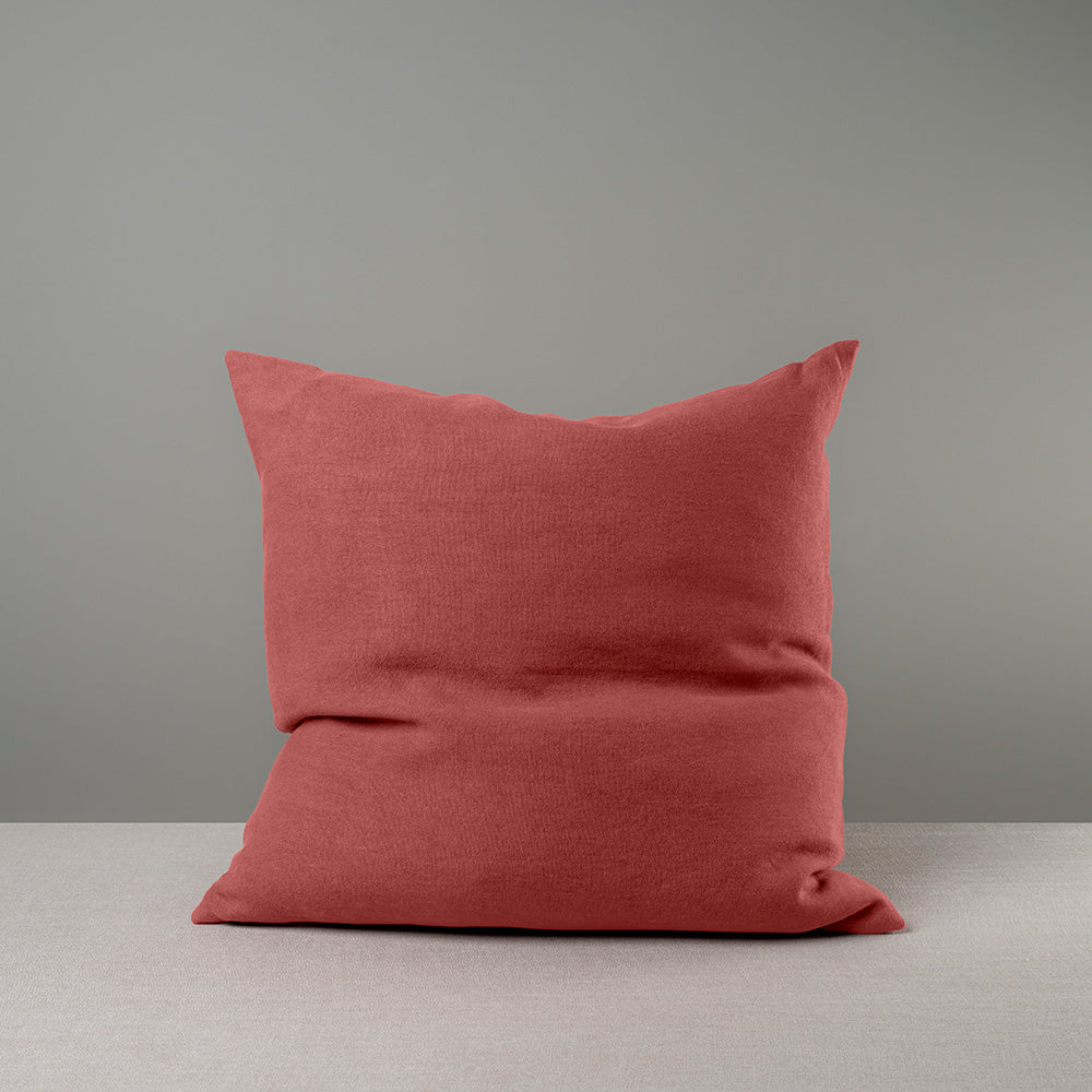 Square Kip Cushion in Laidback Linen, Rouge