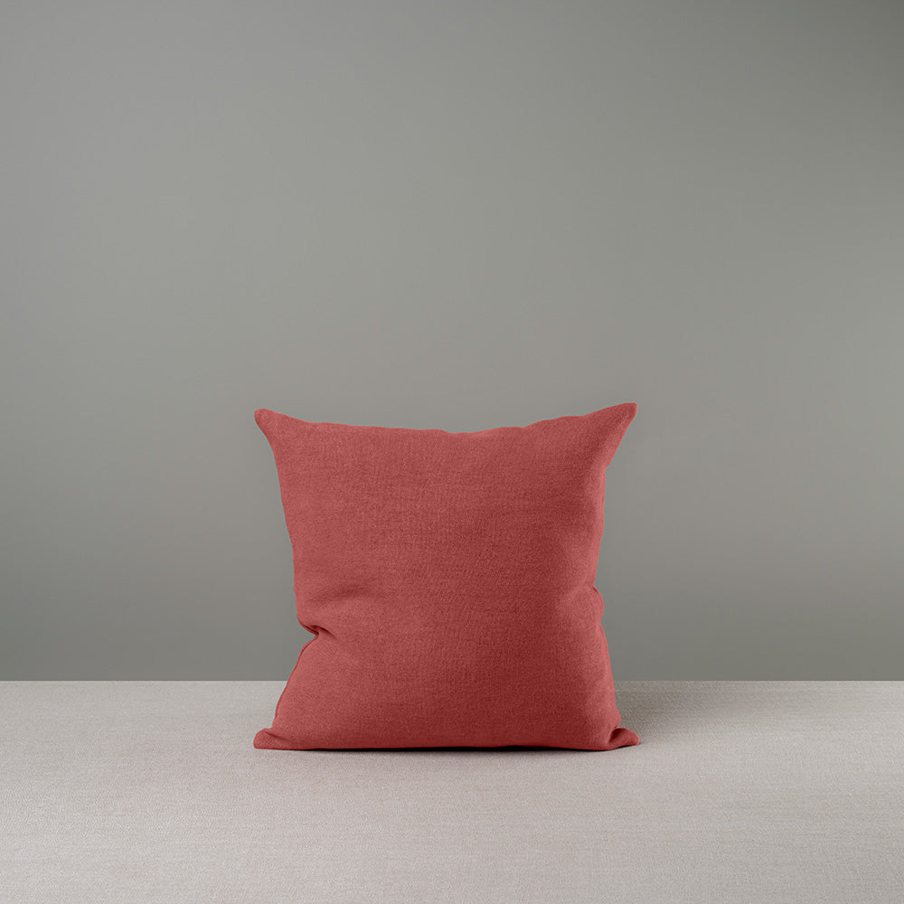Square Kip Cushion in Laidback Linen, Rouge