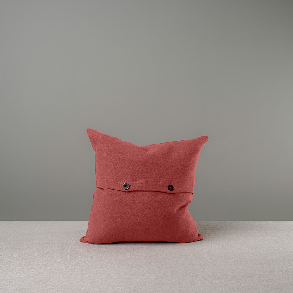 Back Side of Medium Size Red (Rouge) Square Cushions With 2 Buttons - By NiX