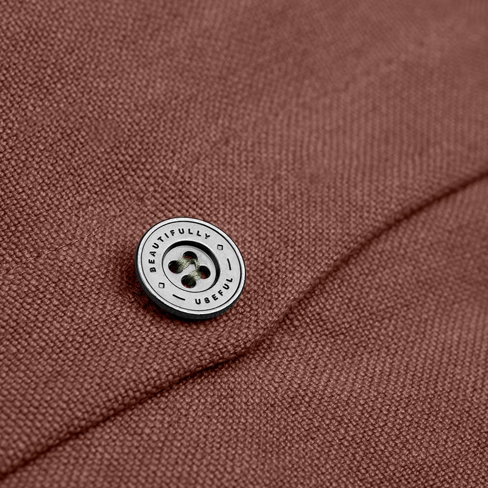 Square Kip Cushion in Laidback Linen, Sweet Briar