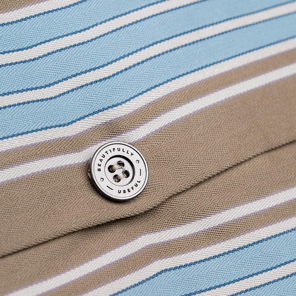 Square Kip Cushion in Regatta Cotton, Blue