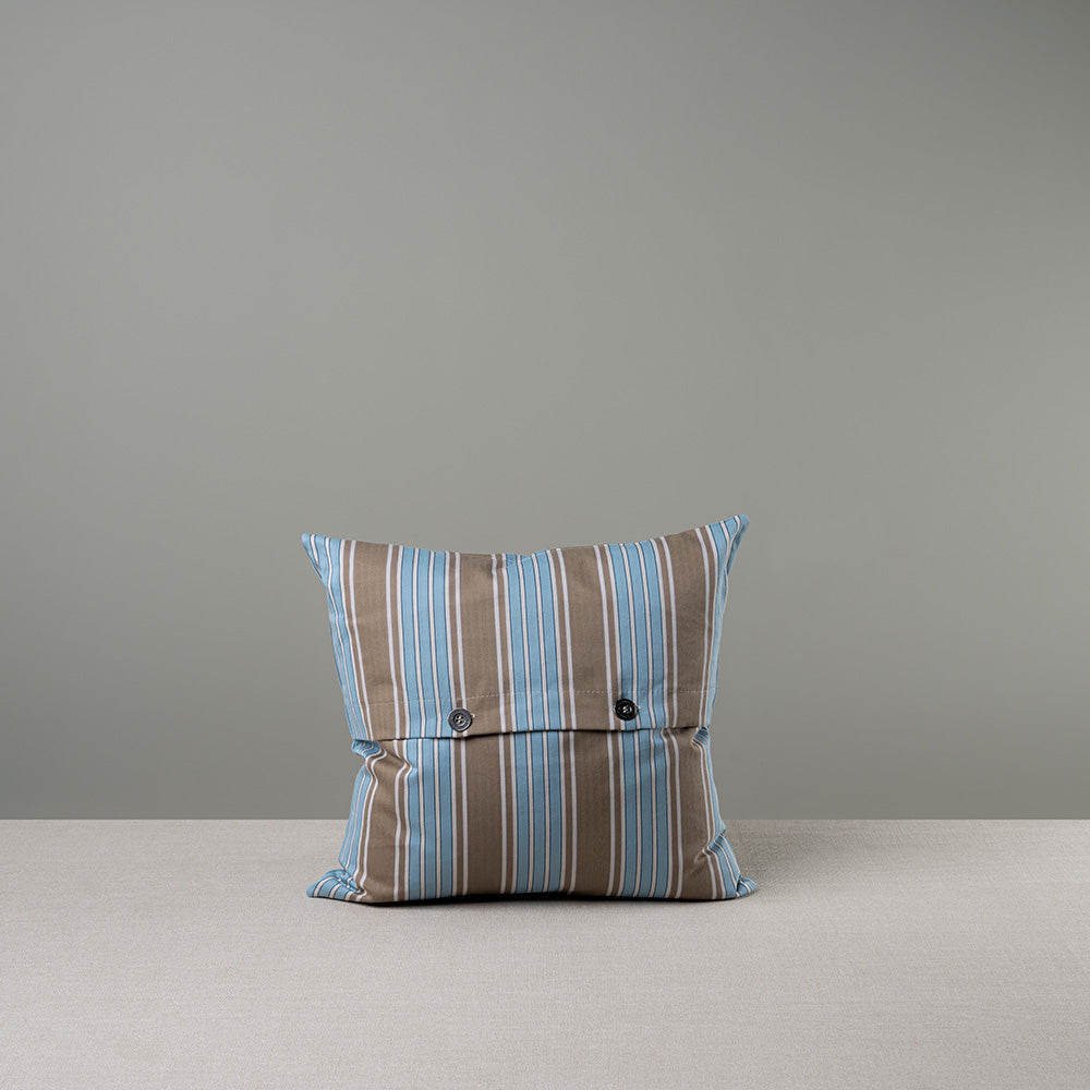  Square Kip Cushion in Regatta Cotton, Blue 