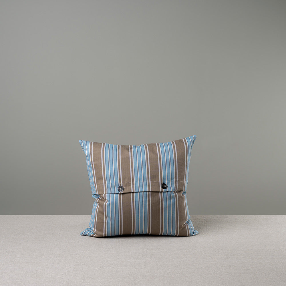 Back Side of Medium Square Cushion in Cotton, Blue - By NiX