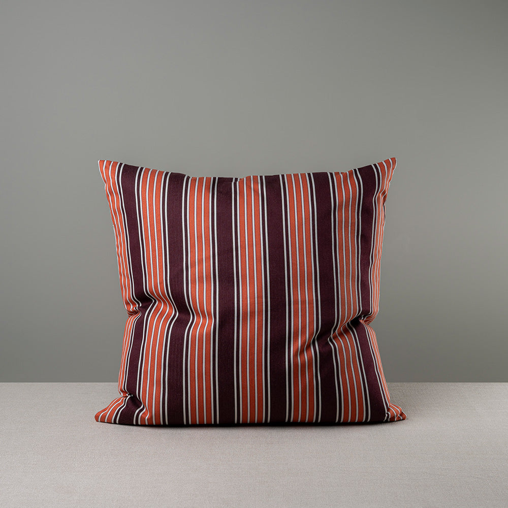 Square Kip Cushion in Regatta Cotton, Flame