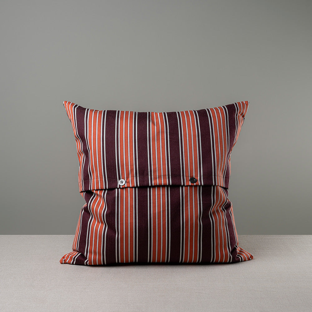 Square Kip Cushion in Regatta Cotton, Flame