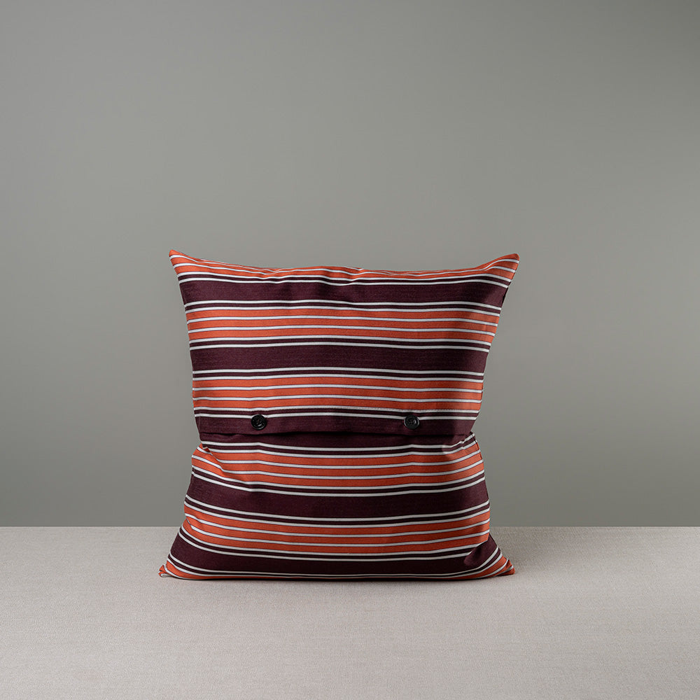 Square Kip Cushion in Regatta Cotton, Flame