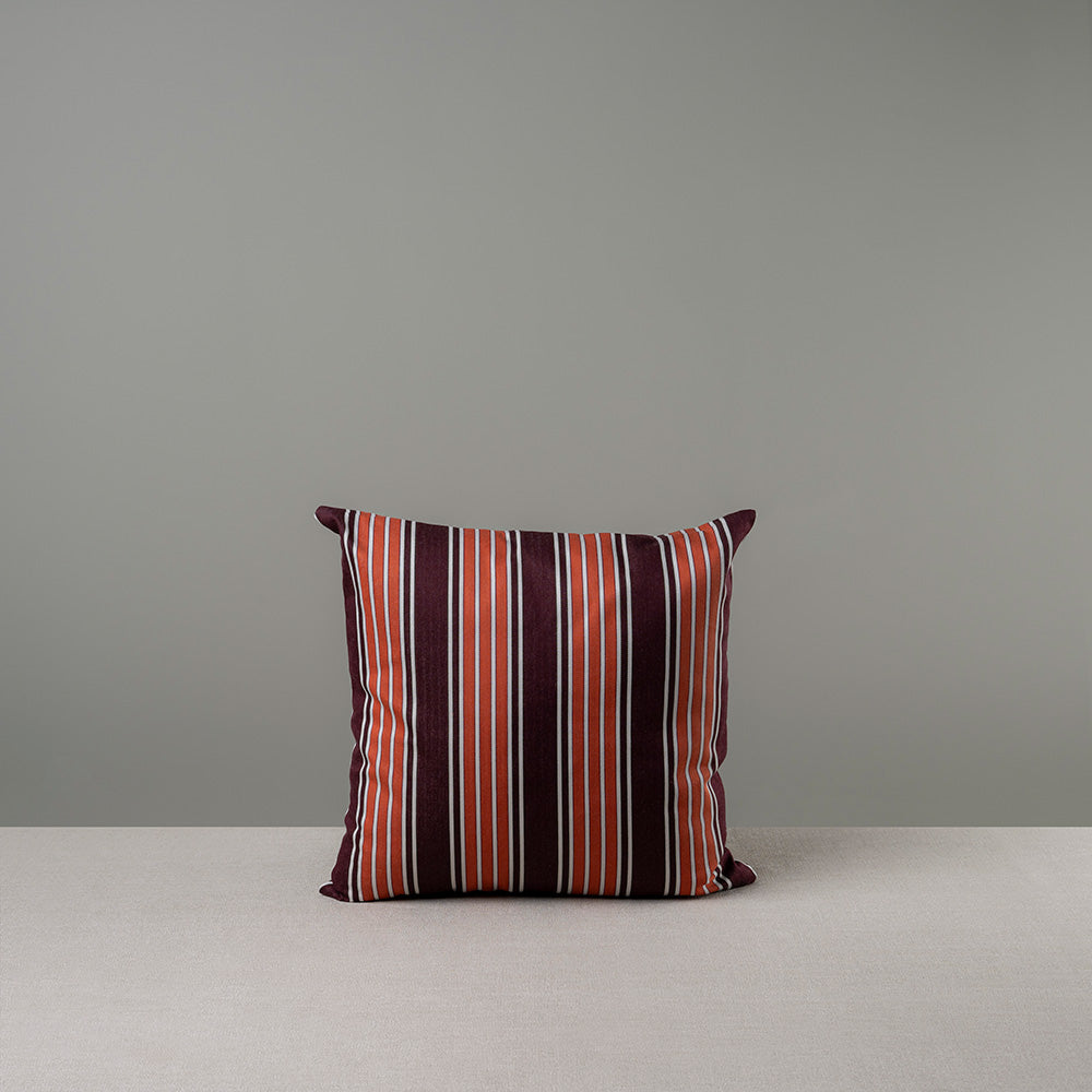 Square Kip Cushion in Regatta Cotton, Flame