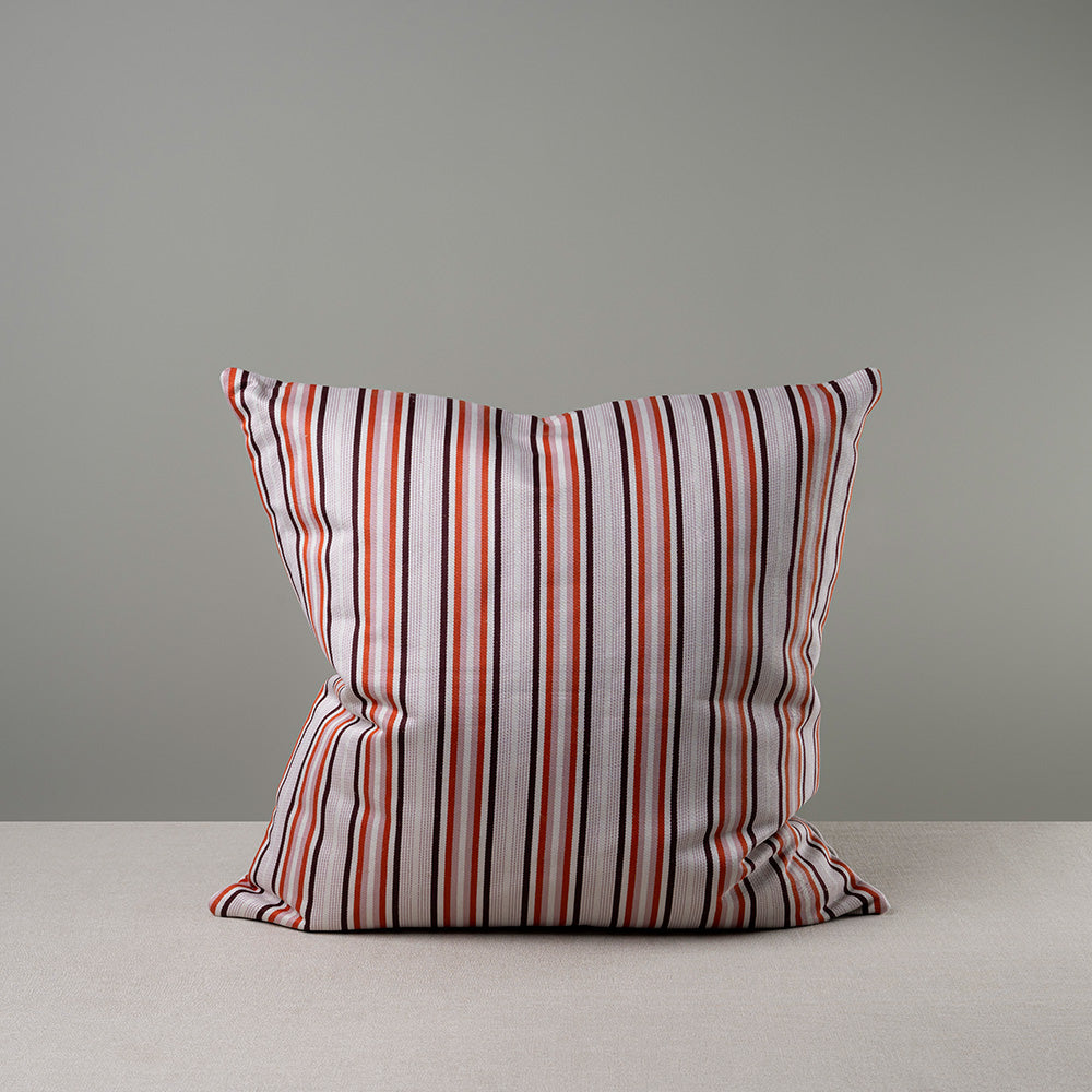 Square Kip Cushion in Slow Lane Cotton Linen, Berry