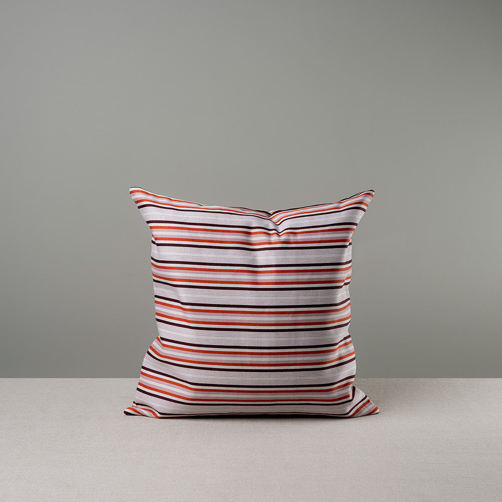 Square Kip Cushion in Slow Lane Cotton Linen, Berry