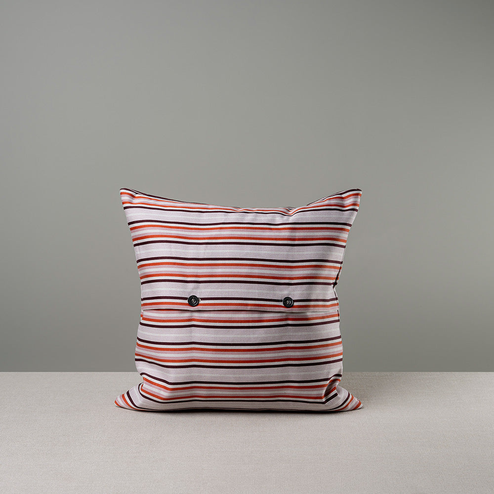  Square Kip Cushion in Slow Lane Cotton Linen, Berry 