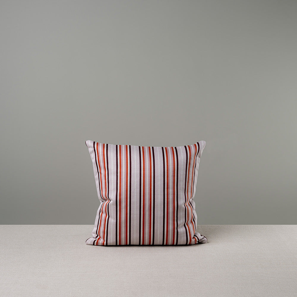 Square Kip Cushion in Slow Lane Cotton Linen, Berry