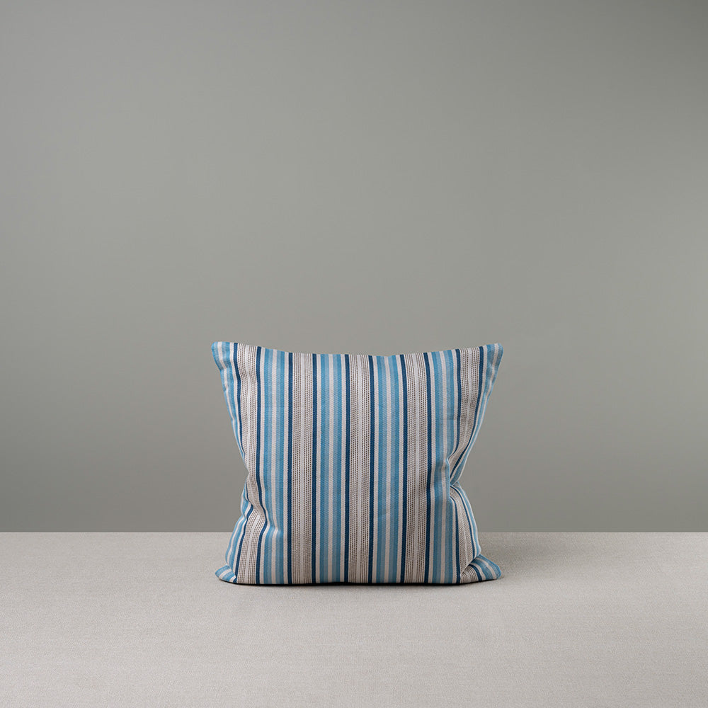 Square Kip Cushion in Slow Lane Cotton Linen, Blue