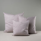 3 Square Kip Cushion in Ticking Cotton, Berry in Different Sizes - By NiX