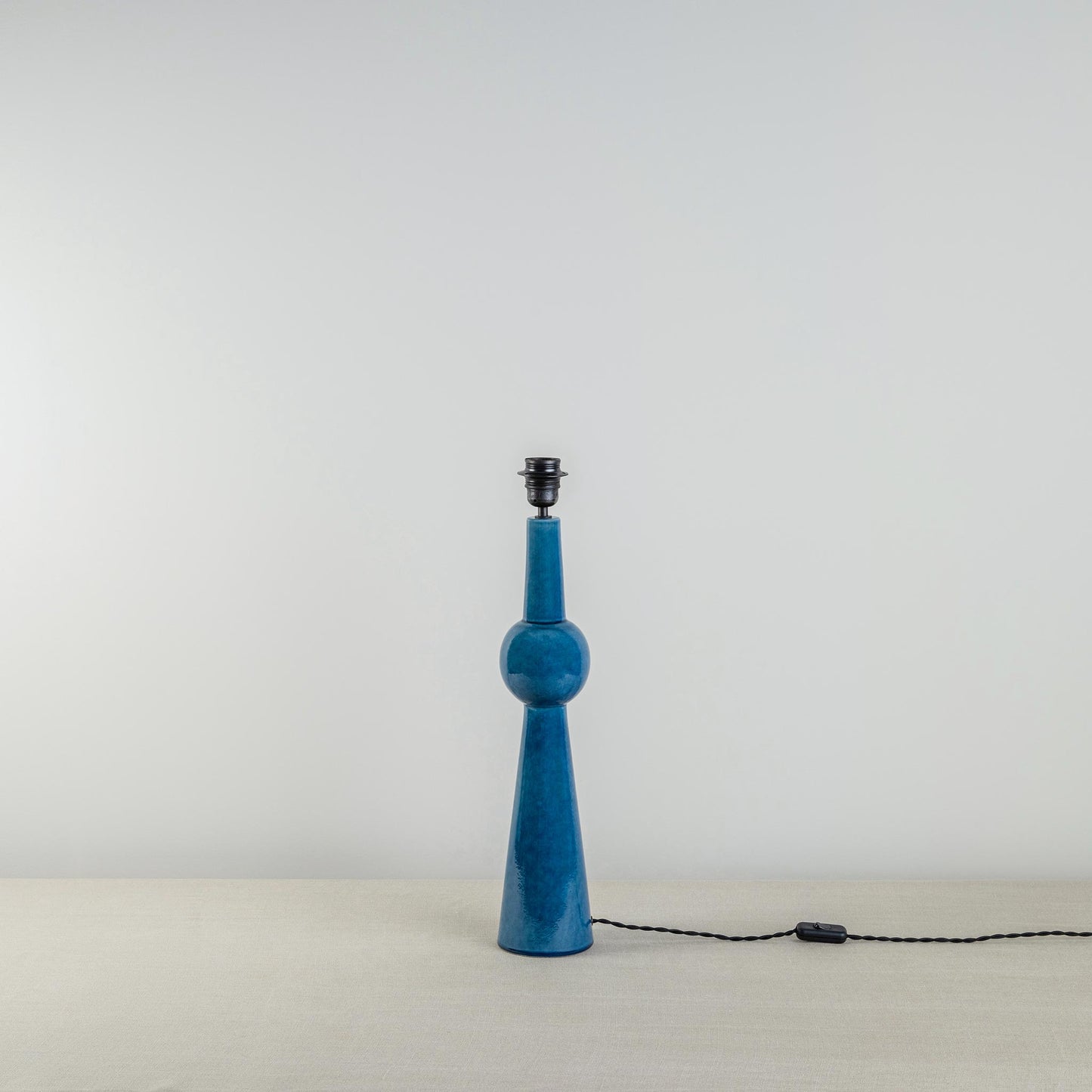 Comet Ceramic Table Lamp Base in Blue - Nicola Harding