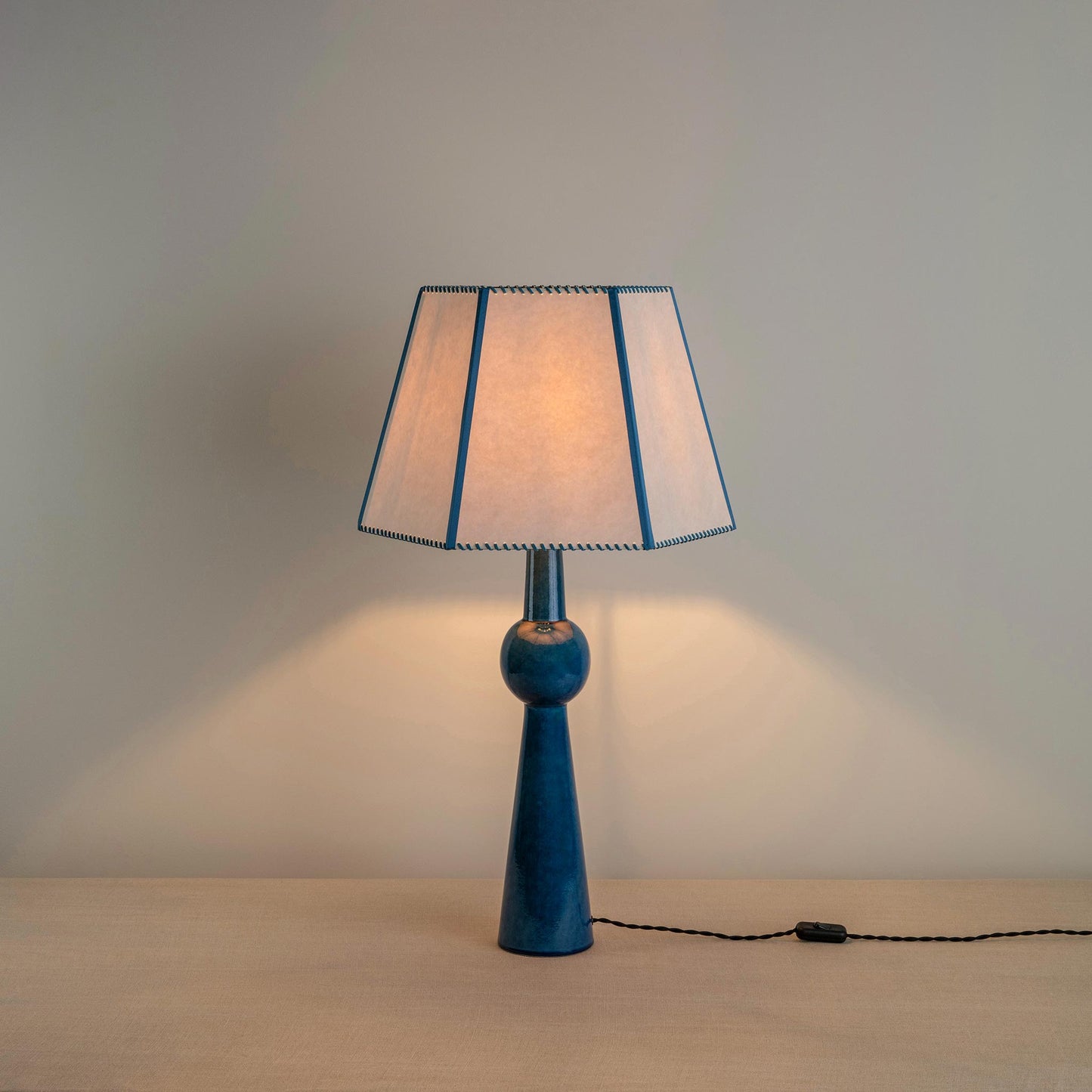 Comet Ceramic Table Lamp Base in Blue