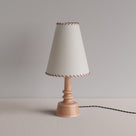 Ditsy Ceramic Table Lamp Base in Blush Pink, With Ditsy Tall Tapered Lamp Shade in Natural Parchment - By NiX