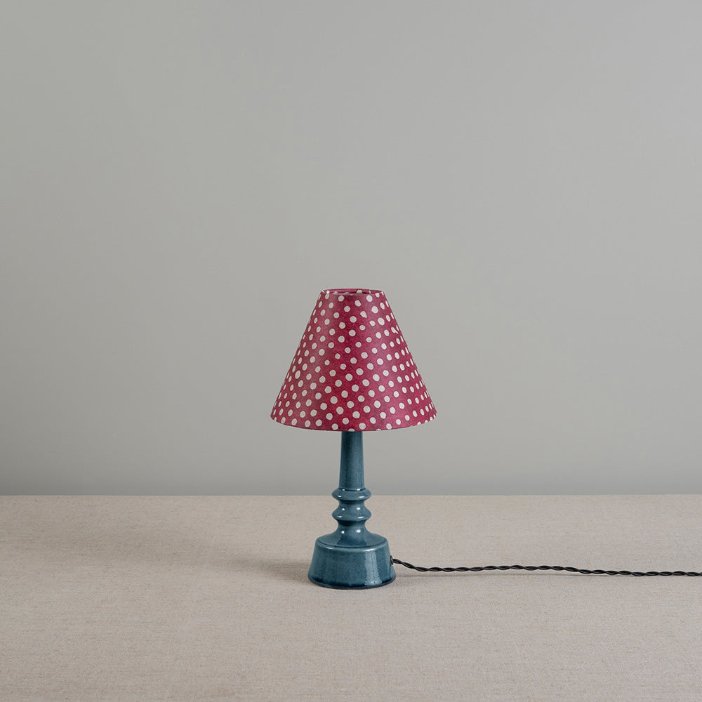 Ditsy Ceramic Table Lamp Base in Sea Blue - Nicola Harding
