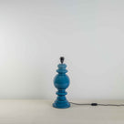 Hourglass Ceramic Table Lamp Base in Blue - Nicola Harding