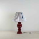 Hourglass Ceramic Table Lamp Base in Cherry - Nicola Harding