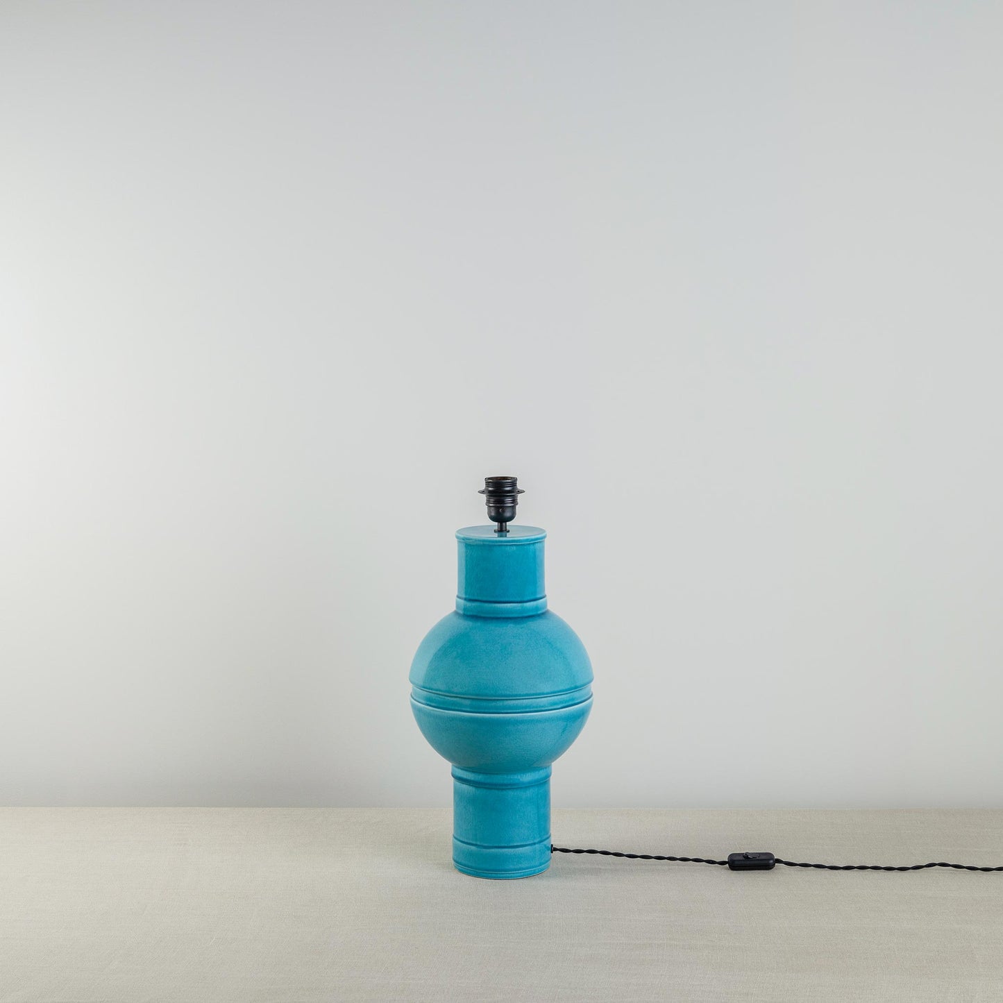Orb Ceramic Table Lamp Base in Turquoise