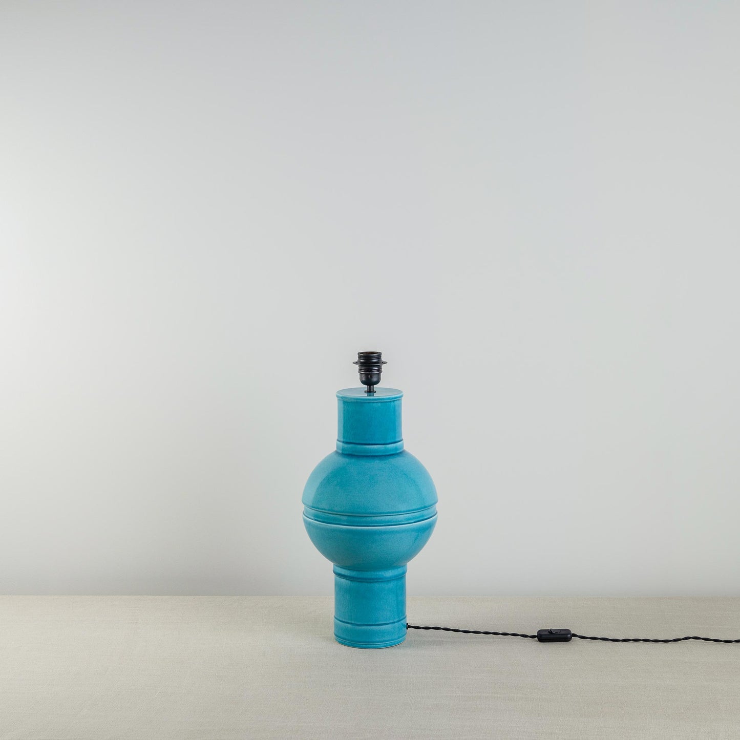 Orb Ceramic Table Lamp Base in Turquoise - Nicola Harding