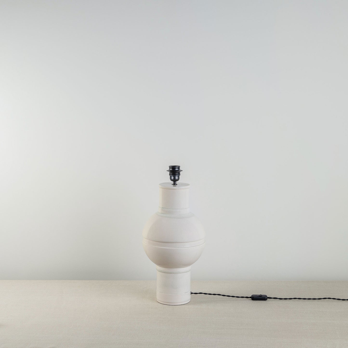 Orb Ceramic Table Lamp Base in Warm White - Nicola Harding