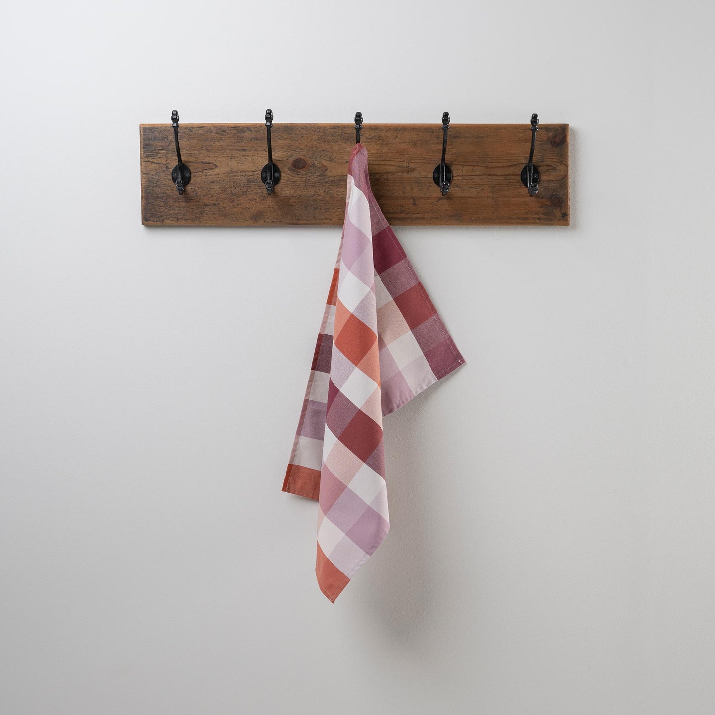 Luster Tea Towel in Checkmate Cotton, Berry