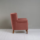 Side View of Time Out Armchair in Intelligent Velvet Damson - Nicola Harding & Co.