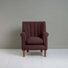 Time Out Armchair in Laidback Linen Damson, Front View - NiX
