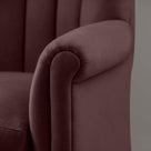 Time Out Armchair in Laidback Linen Damson, Arm Design Closeup - NiX