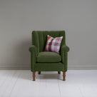 Time Out Armchair in Intelligent Velvet Juniper, Front View With Cushion - NiX