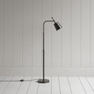 Floor Lamp Base in Waxed Brass With Lampshade