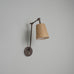 image of Focused Wall Light in Waxed Brass, Swivels Right
