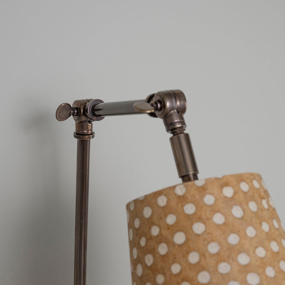 Focused Wall Light in Waxed Brass, Swivels Right