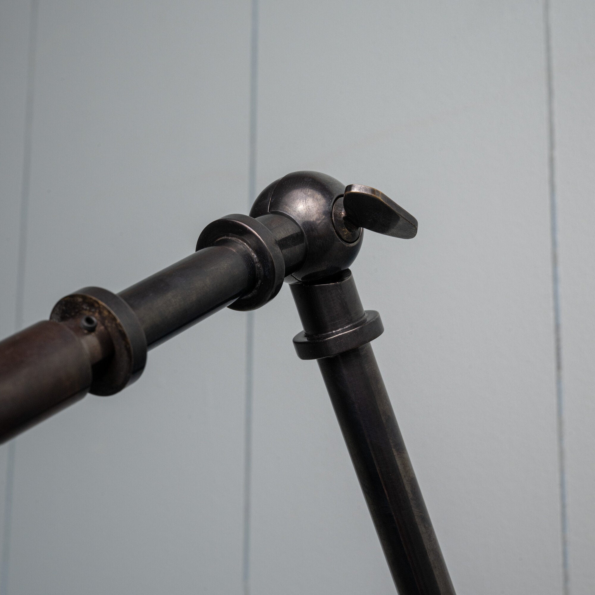 Limelight Waxed Brass Wall Light, adjustment lever