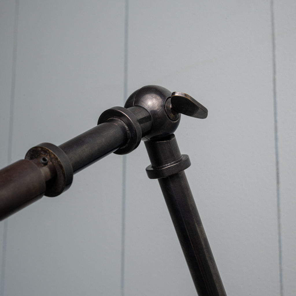 Limelight Waxed Brass Wall Light, adjustment lever