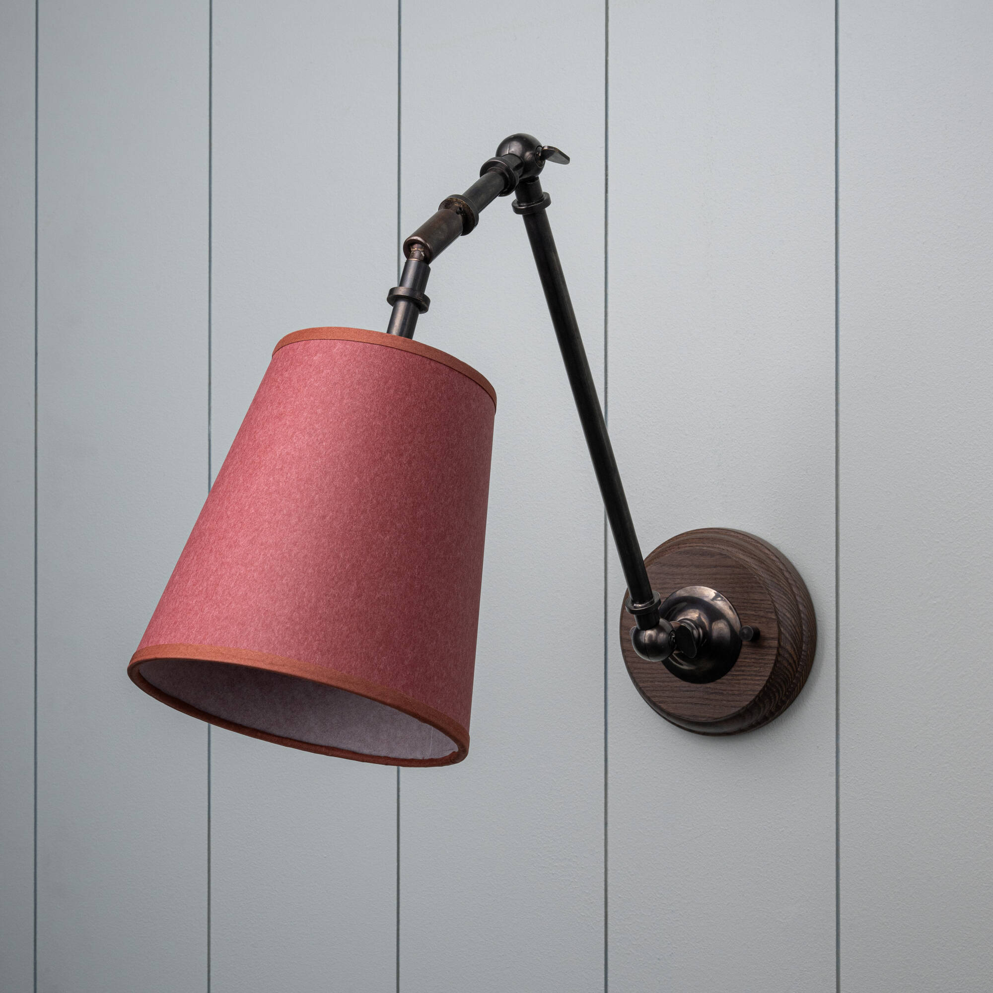 Limelight Waxed Brass Wall Light With Lampshade