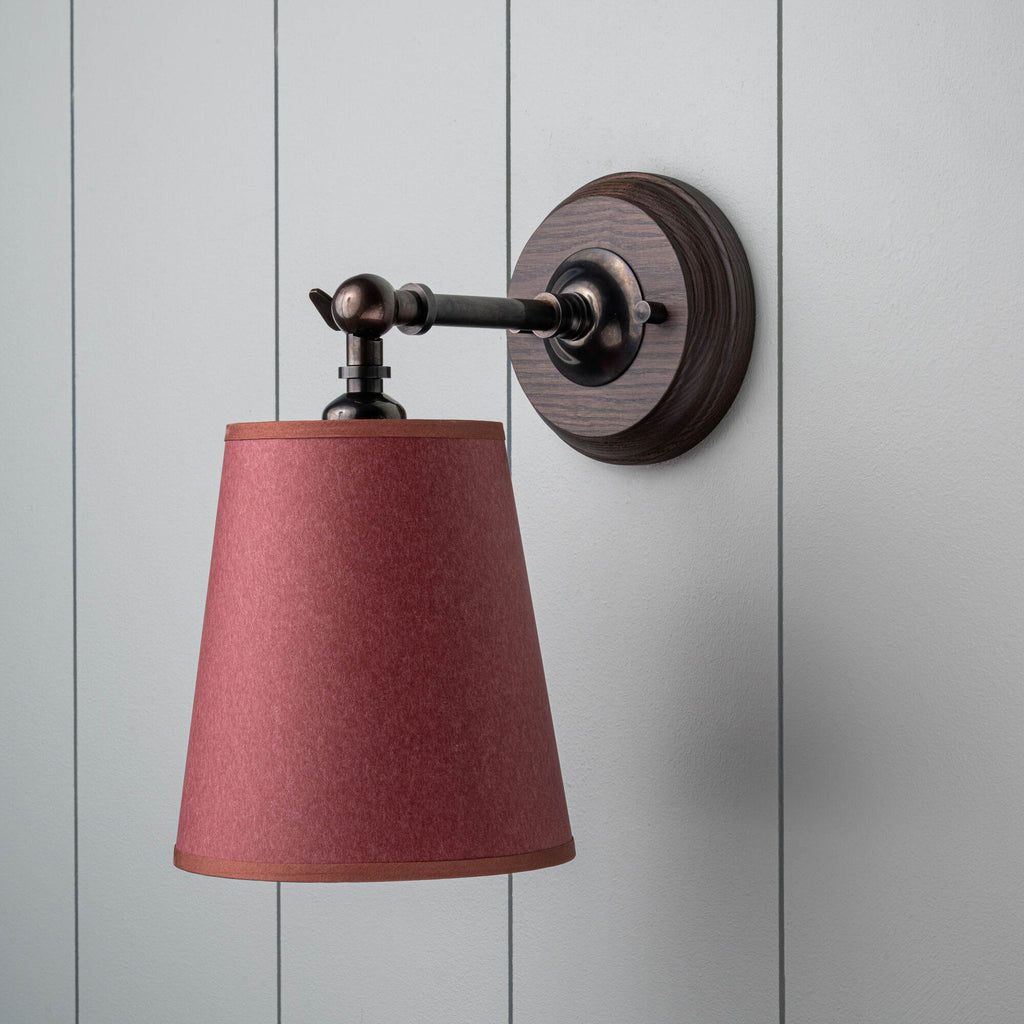 Wall Light With Burgundy Lampshade - By NiX