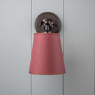 Brass Wall Light With Burgundy Lampshade - By NiX