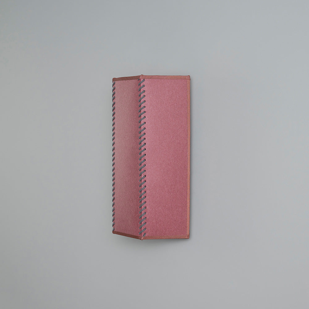 Stitch In Time Wall Light in Burgundy with Muted Pink Trim