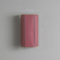 Dimensions of Stitch In Time Wall Light in Burgundy with Muted Pink Trim: Height 31cm, Top Width 16.5cm, Bottom Width 9cm – By NiX