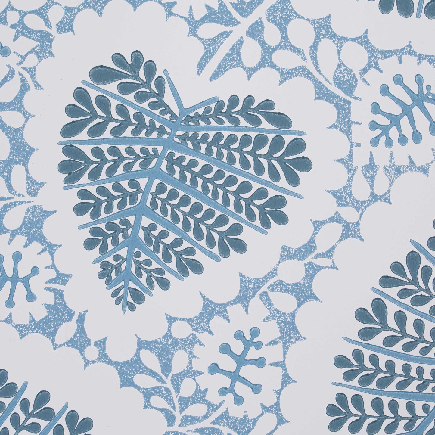 Design Closeup of Dingle Wallpaper in Sugarbag Blue and Peacock - Nicola Harding