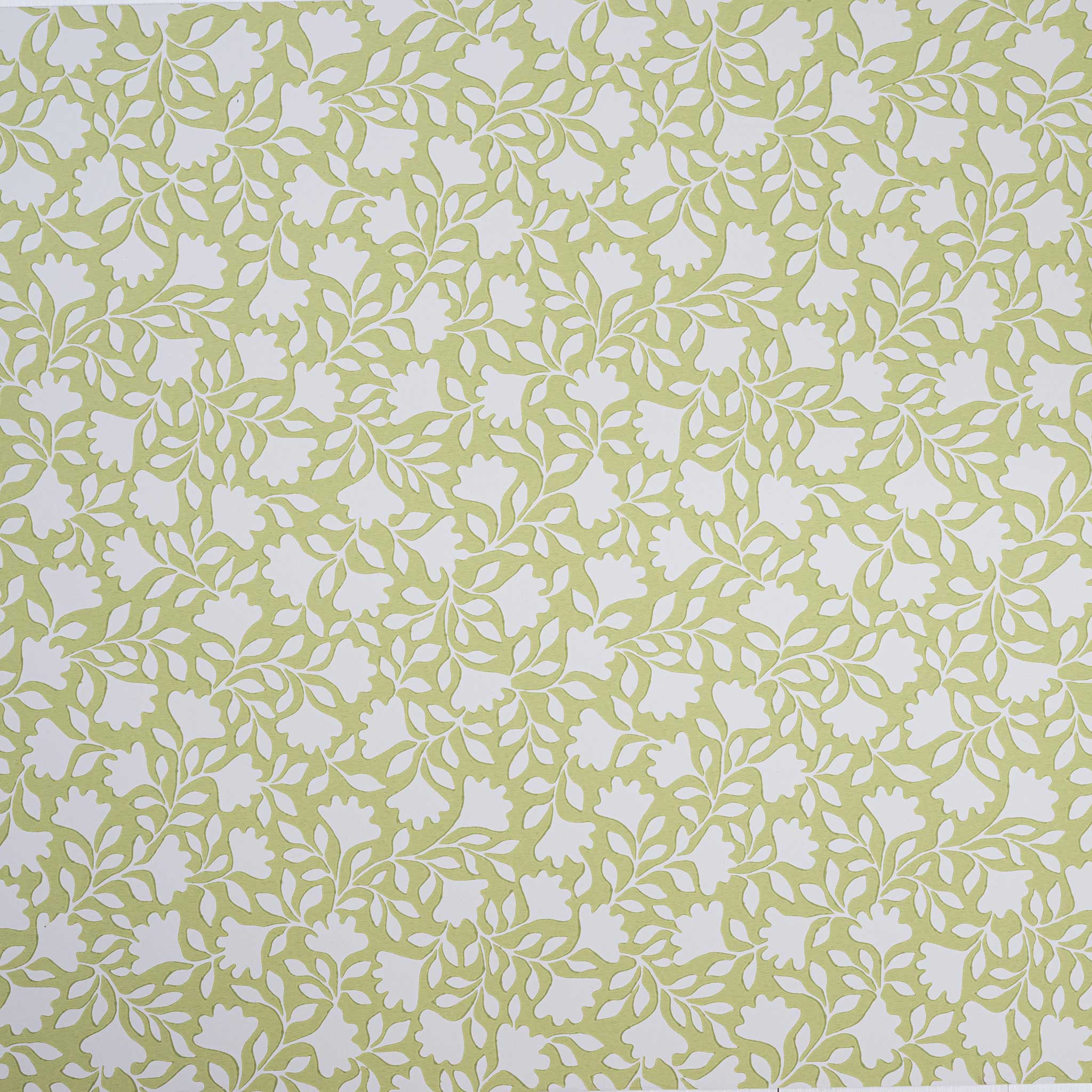 Ginko Wallpaper in Moss Green - Nicola Harding
