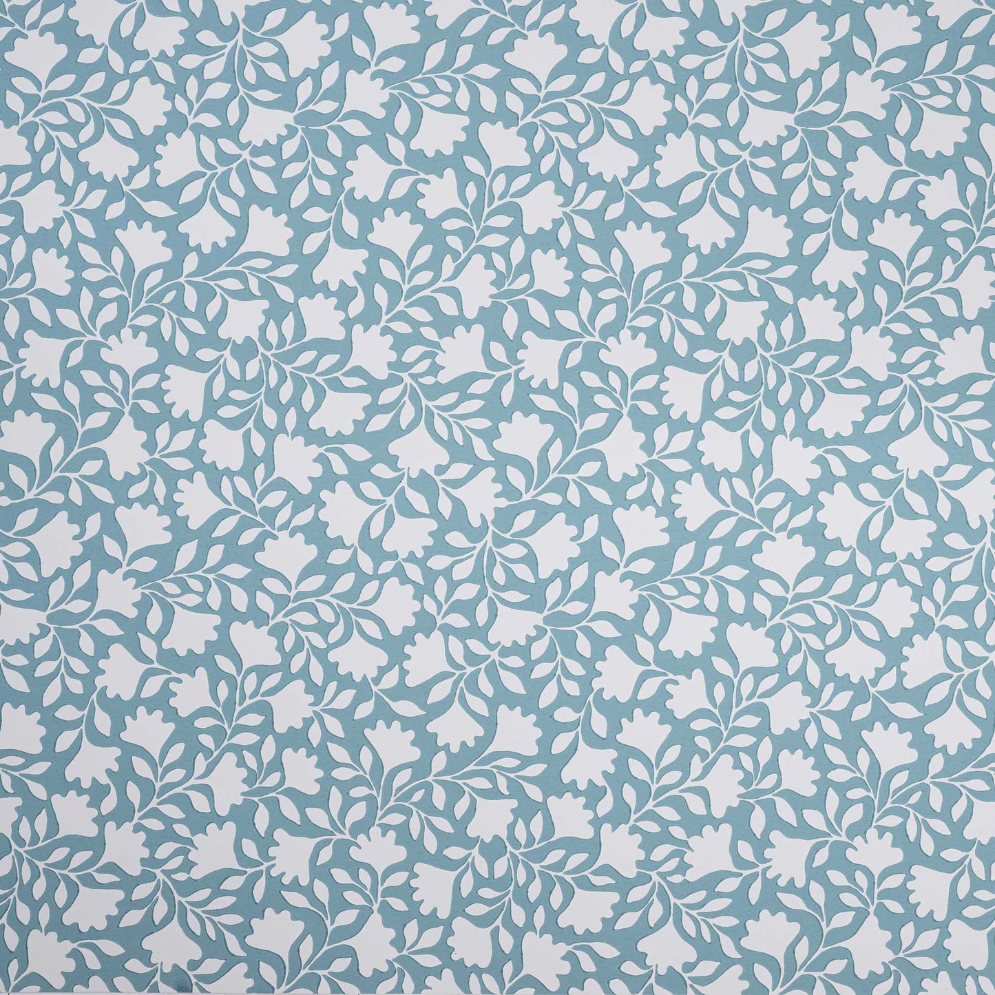 Ginko Blue Wallpaper in Peacock - Nicola Harding