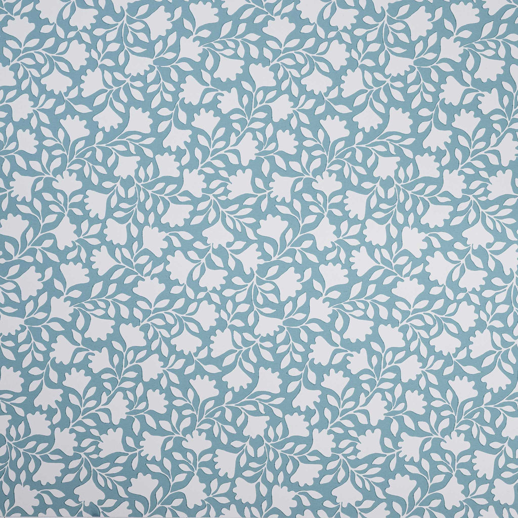 Ginko Blue Wallpaper in Peacock - Nicola Harding