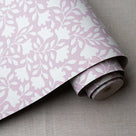 Roll of Ginko Wallpaper in Rose Pink - Nicola Harding